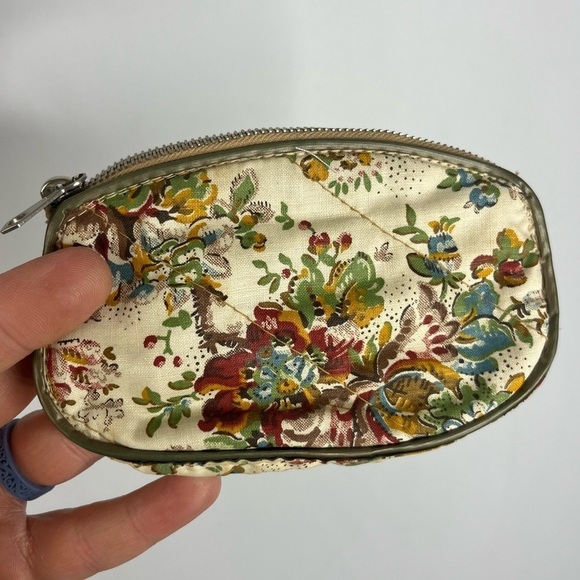 Vintage Floral Zippered Lined Quilted Coin Purse - Picture 2 of 8